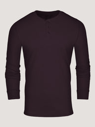 mulberry henley shirt long sleeves 3-button 
