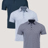 New Striped Performance Polo Pack | Fresh Clean Threads