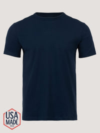 Heritage Cotton Crew in Navy | Fresh Clean Threads
