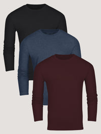Winter Essentials Long Sleeve Crew 3-Pack