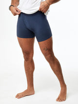 Plush, soft elastic waistband for ultimate comfort # Navy Boxer Briefs for Men | Fresh Clean Threads
