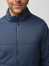 Extended Collar & DWR Finish keeps you dry # Blue Insulated Puffer Jacket for Men | Exclusively at FCT