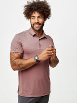 Joe is 6', 180LBS and wears a size L # Purple Haze Performance Men's Polo | Fresh Clean Threads