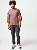 Joe is 6', 180LBS and wears a size L  # Summer Foundation V-Neck 5-Pack | Purple Haze | Fresh Clean Threads