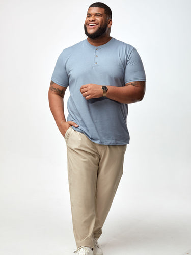 Steven is 6', 2Men's Lightweight SS Henley Shirt # Men's Blue Shirt Henley | Henley Shirts, 3-Button Henley Tee