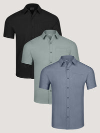 Short Sleeve Button Up | Foundation 3-Pack | Fresh Clean Threads