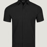 Black Short Sleeve Stretch Button Up | Fresh Clean Threads