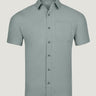 Mercury Green Short Sleeve Stretch Button Up | Fresh Clean Threads