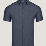 Navy Short Sleeve Stretch Button Up | Fresh Clean Threads