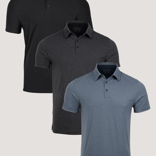 Performance Polo 3-Pack | Striped Polo Shirts for Men