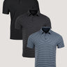 Performance Polo 3-Pack | Striped Polo Shirts for Men