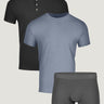 VIP Staples 3-Pack includes SS Henley, Crew Tee & Boxer Brief | Fresh Clean Threads