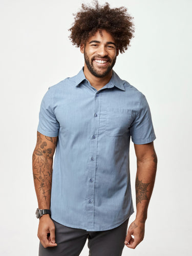    	 Joe is 6', 180LBS and wears a size L  # Short Sleeve Button Up | Best Sellers 3-Pack | Fresh Clean Threads