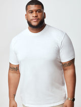 Steven is 6', 275lbs and wears a size 3xl # Basic 5-Pack with White | Fresh Clean Threads