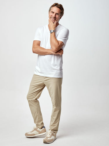 Breathable Fabric for All-Day Comfort # Men's White V-Neck T-Shirts, Perfect Fit & Ultra-Soft | Fresh Clean Threads