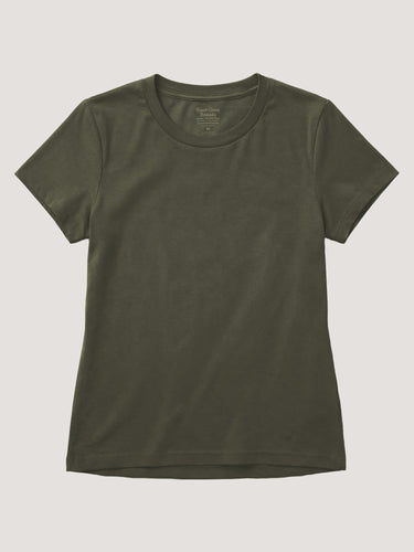 Army Green Women's Crew Neck Tees | Ultra-soft, classic crew neckline