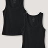 Two black tank tops - this fitted tank top is designed to hold its shape all day without clinging 