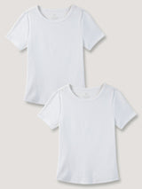 Ribbed Crew Tee 2-Pack in White