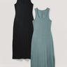 Black and teal tank dresses - soft ribbed tank dresses women XS-3X