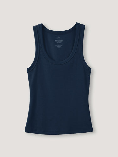 Dark Navy Ribbed Tank