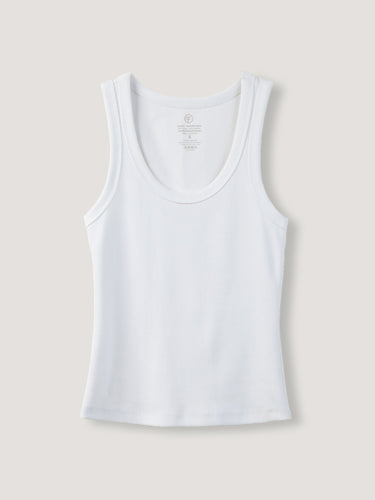 White Ribbed Tank