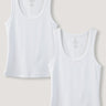 Women's ribbed tank top in white — soft cotton blend, 310gsm, flattering fit XS to 3X