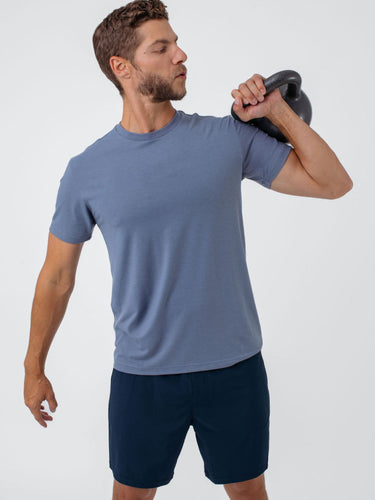Joe is 6'2, 177LBS and wears a size L # Best Sellers Performance Crew 5-Pack Lifestyle Size L | Fresh Clean Threads