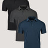 Foundation Men's Performance Polo 3-pack Shirts| Fresh Clean Threads