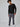 Joe is 6', 180LBS and wears a size L # Black Thermal Long Sleeve Crew Studio Full Body Image | Model Size Large | Fresh Clean Threads