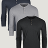 Basic Long Sleeve Henley 3-Pack | Fresh Clean Threads