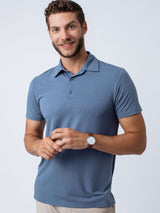 Joe is 6'2, 177LBS and wears a size L # Men's Wedgewood Performance Polo | Fresh Clean Threads