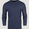 Navy Thermal Long Sleeve Crew Ghost Mannequin Image | Fresh Clean Threads