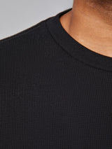 the FCT fit you know and love # Men's Black Long Sleeve Thermal Crew 3-Pack | Neckline Details | Fresh Clean Threads