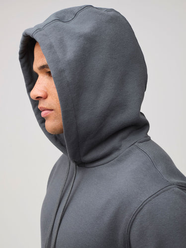 3-panel hood designed for optimal fit and comfort # Hoodie in Concrete | Fresh Clean Threads