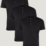 Men's Henley Shirts | Short Sleeve Black 3-Pack Shirts