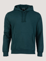 Dark Emerald Pullover Hoodie  with drawstrings and a stay-on hood| Fresh Clean Threads