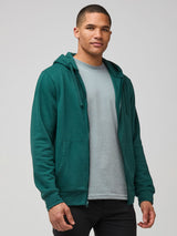 exceptional fit and extreme softness # Zip-Up Sweatshirt in Dark Emerald | Hoodies at Fresh Clean Threads