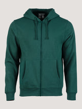 Dark Emerald Zip-Up Hoodie at Fresh Clean Threads