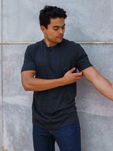 Erick is 6'3, 195LBS and wears a size M # Tall Head-to-Toe 3-Pack | Charcoal Lifestyle Size Medium | Fresh Clean Threads