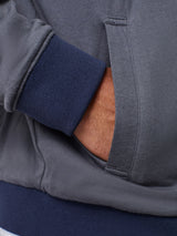 Water Resistant Fabric and Ribbed Cuffs # Reversible Bomber Jacket | Charcoal and Navy | Fresh Clean Threads