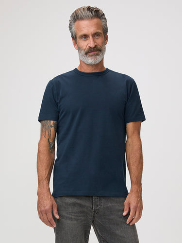 Michael is 6'1" and wears a size M # Cotton Tees for Men | Shop the Heritage Cotton Crew at FCT