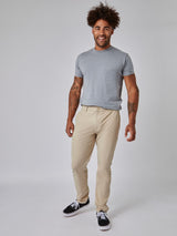 Joe is 6', 180LBS and wears a size 32x30 # New Khaki Stretch Tech Pant | Fresh Clean Threads