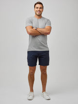Pair your pebble grey tee with everyday shorts # Everyday Essentials | Men's Tees + Shorts at FCT
