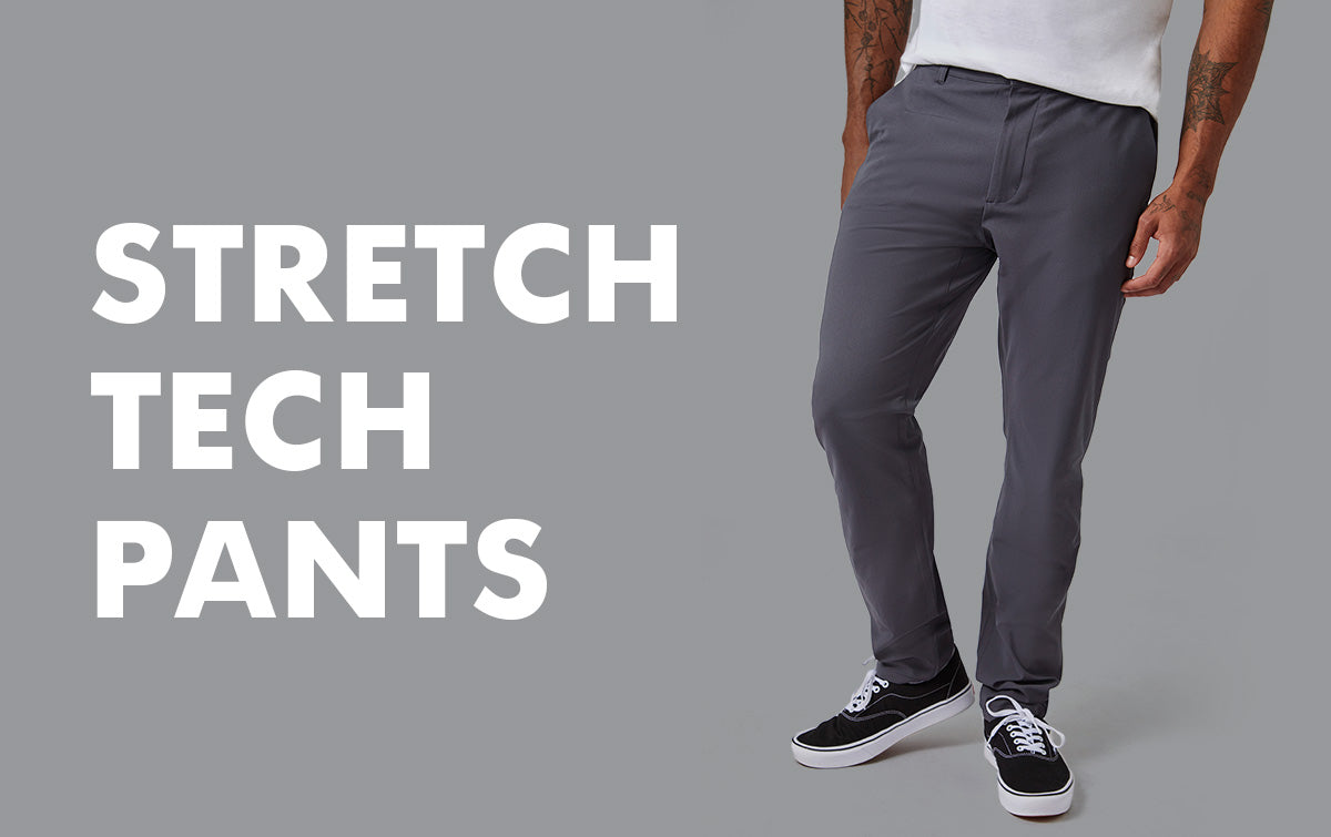 Stretch Tech Pants for Men | Fresh Clean Threads Apparel