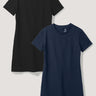 Comfortable Women's Easy Tee Dress in Black & Navy 2-Pack - Shop the T-Shirt Dress Collection