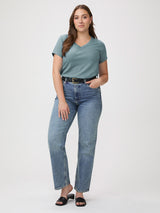Women's Harbor Mist V-Neck Tees |  Flattering from every angle